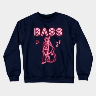 Bass Player in Neon Color Crewneck Sweatshirt